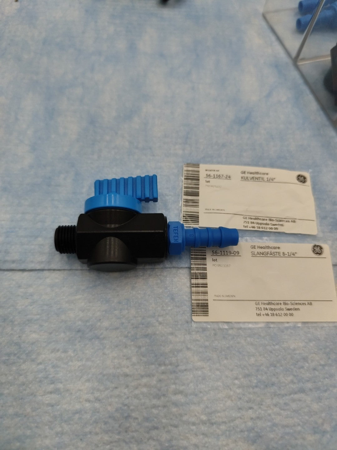 GE Kulventil And Slangfaste Tubing Connector Tefen 1/4
