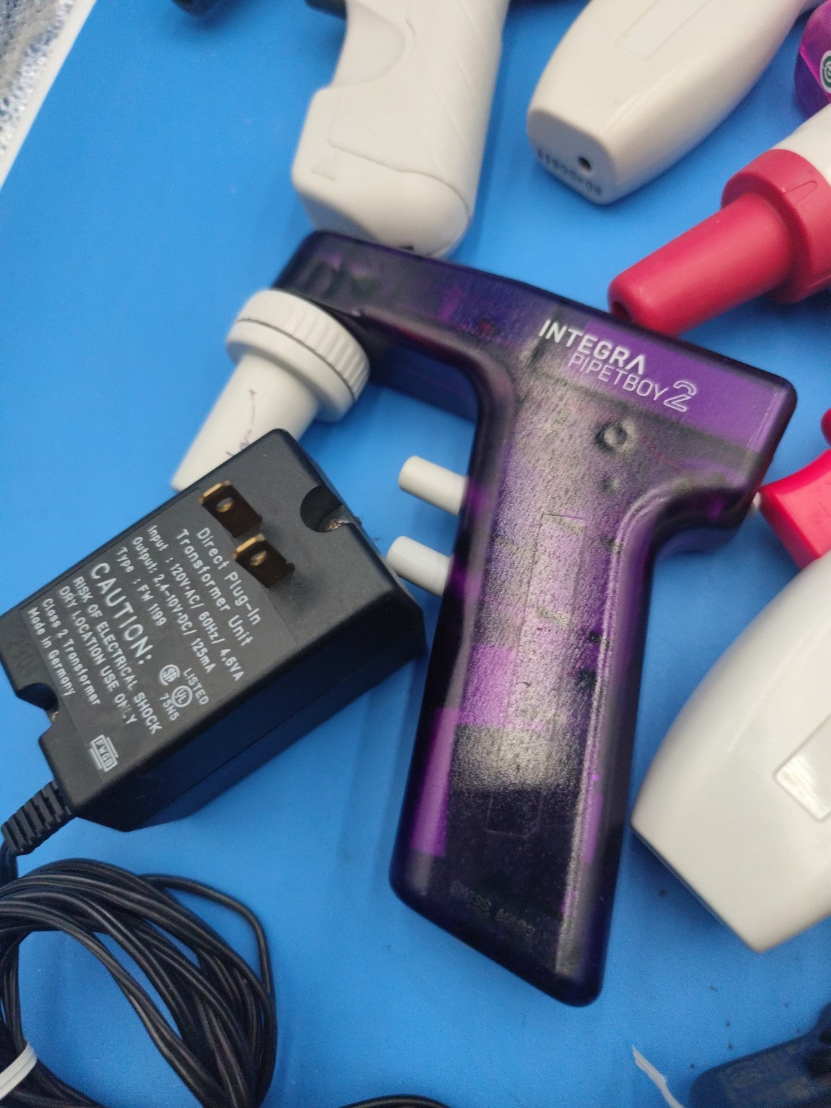 Lot Of 7 Pipets And 3 Power Supplies For Parts