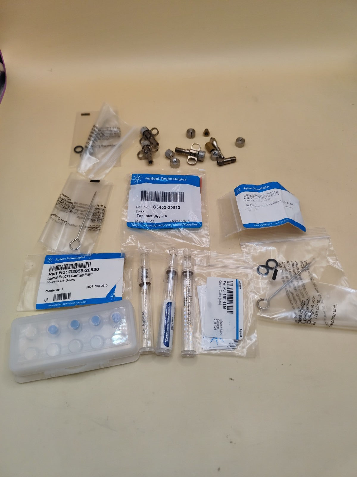 Lot Of New And Used And Open Pack Agilent Supplies