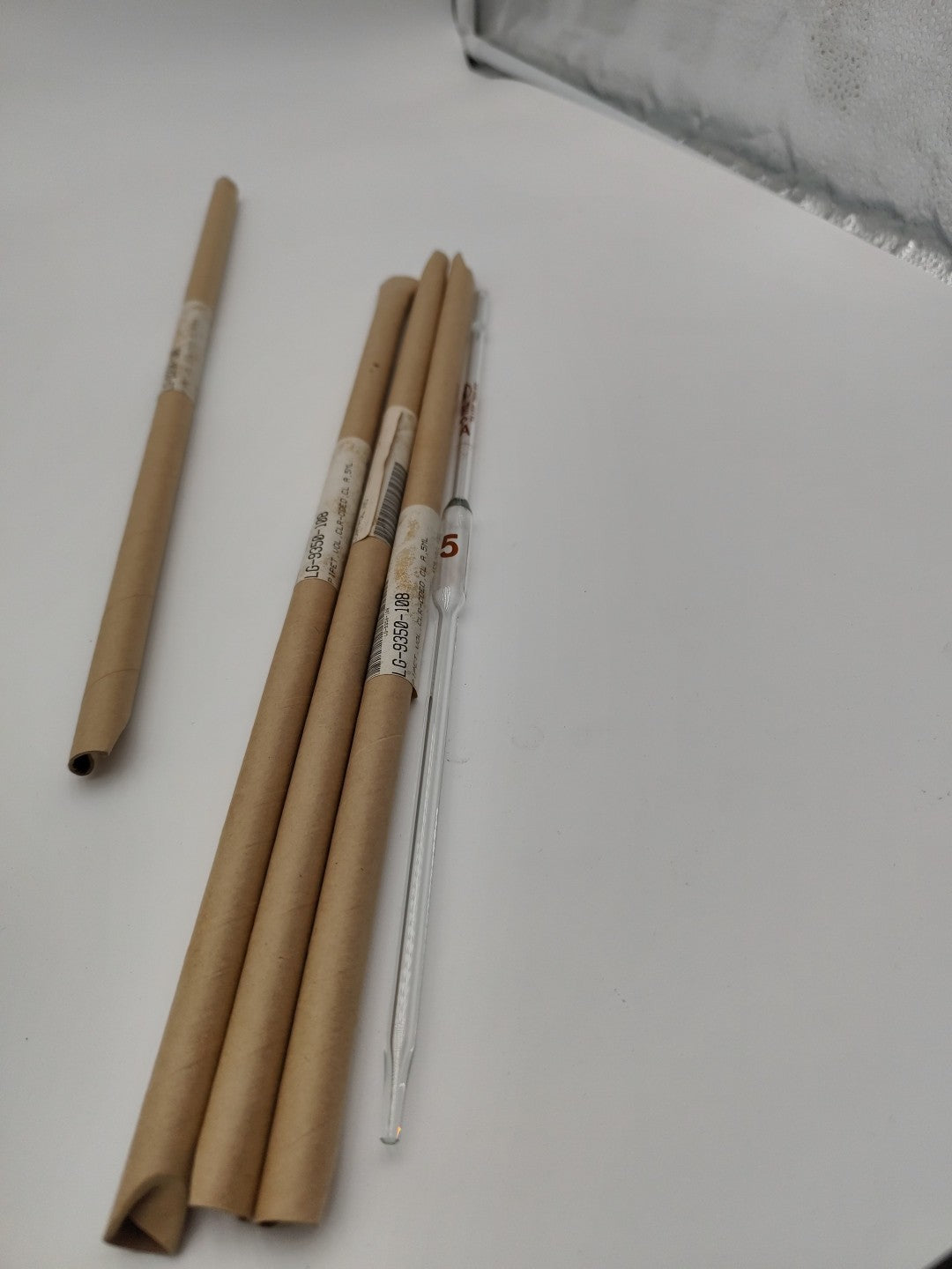 set of 4 glass pipette 5 ml LG-9350-108 Clear  Class A