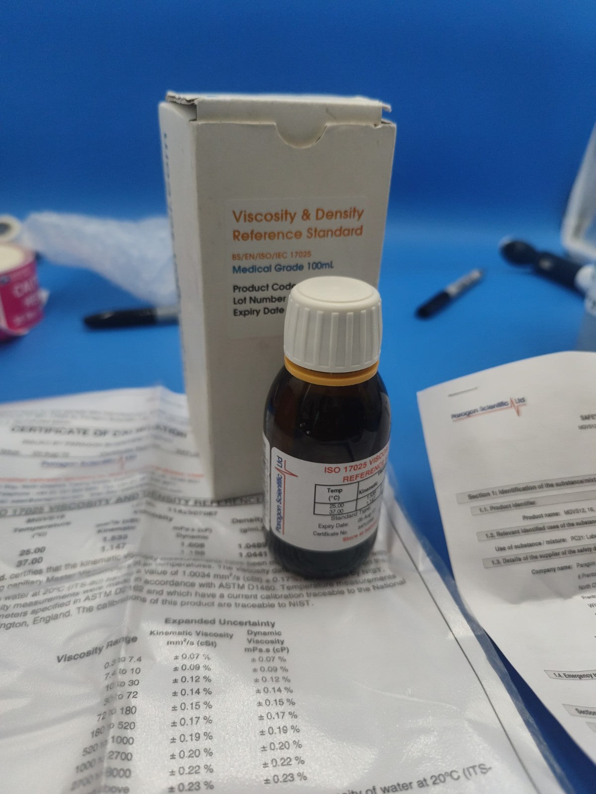 viscosity and density reference standard  iso 17025 100ml MGVS16