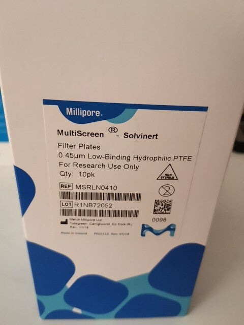 Clear, Non-Sterile,  (PTFE), 0.45 µm pore 10 New Plates MSRLN0410