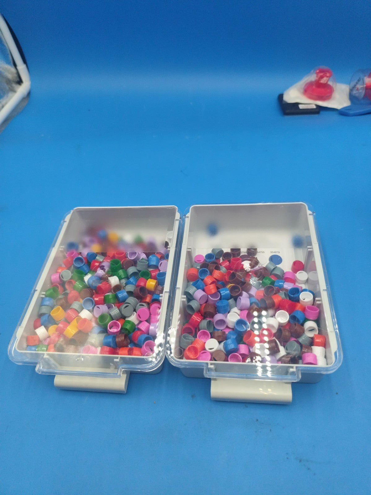 Thermo Scientific Cryo Vial Closure Color Coders Two Partial Boxes Assorted 
