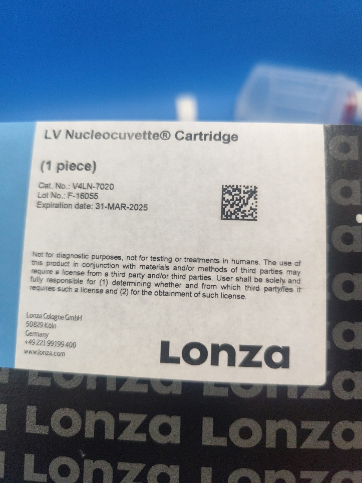 lv nucleofector cartridge 1 Piece V4LN-7020