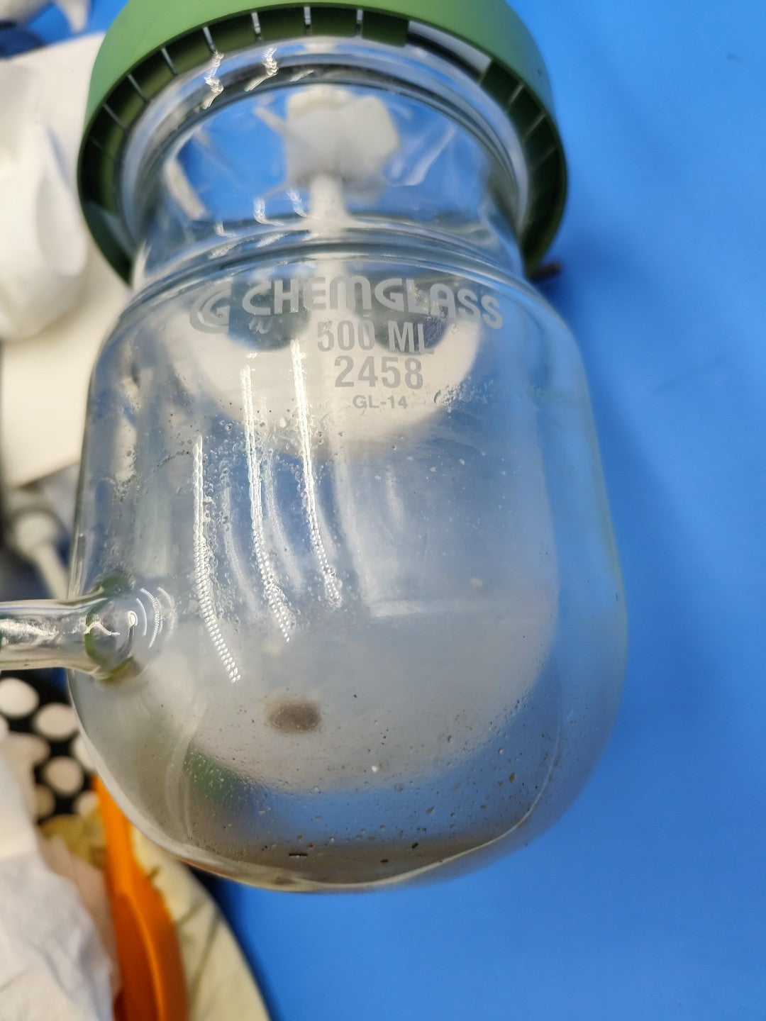 Chemglass Jacketed 500 ml Reactor Bioreactor Used No Chip