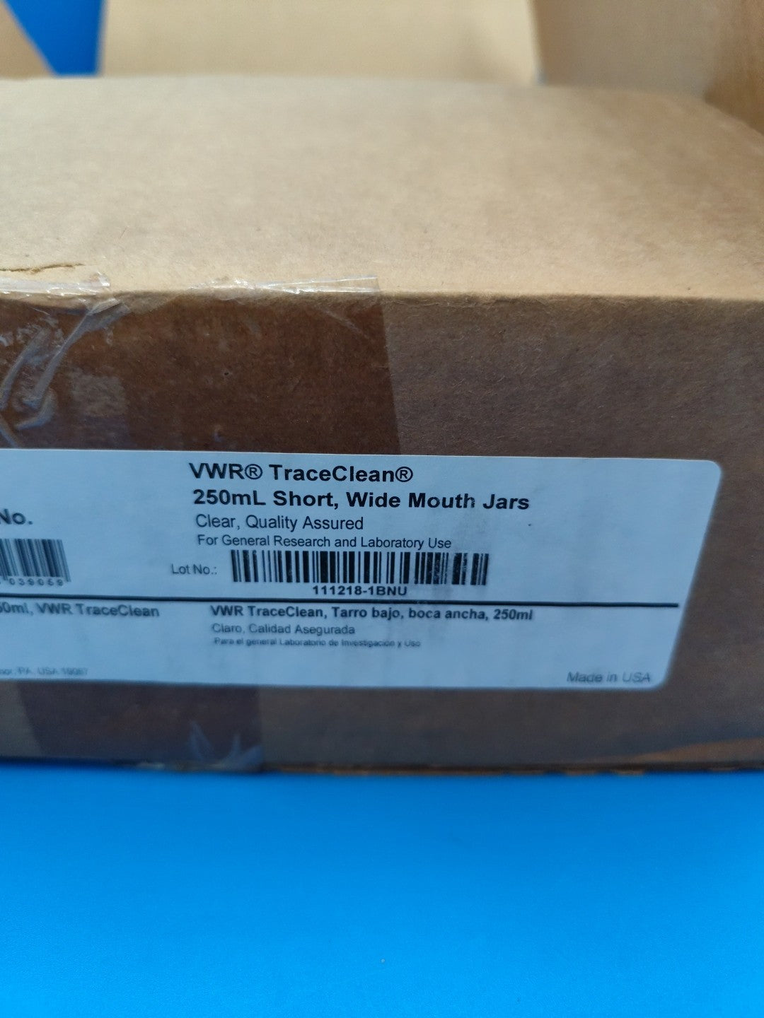 vwr traceclean 250ml Wide Mouth Jar  89093-988 cs24 