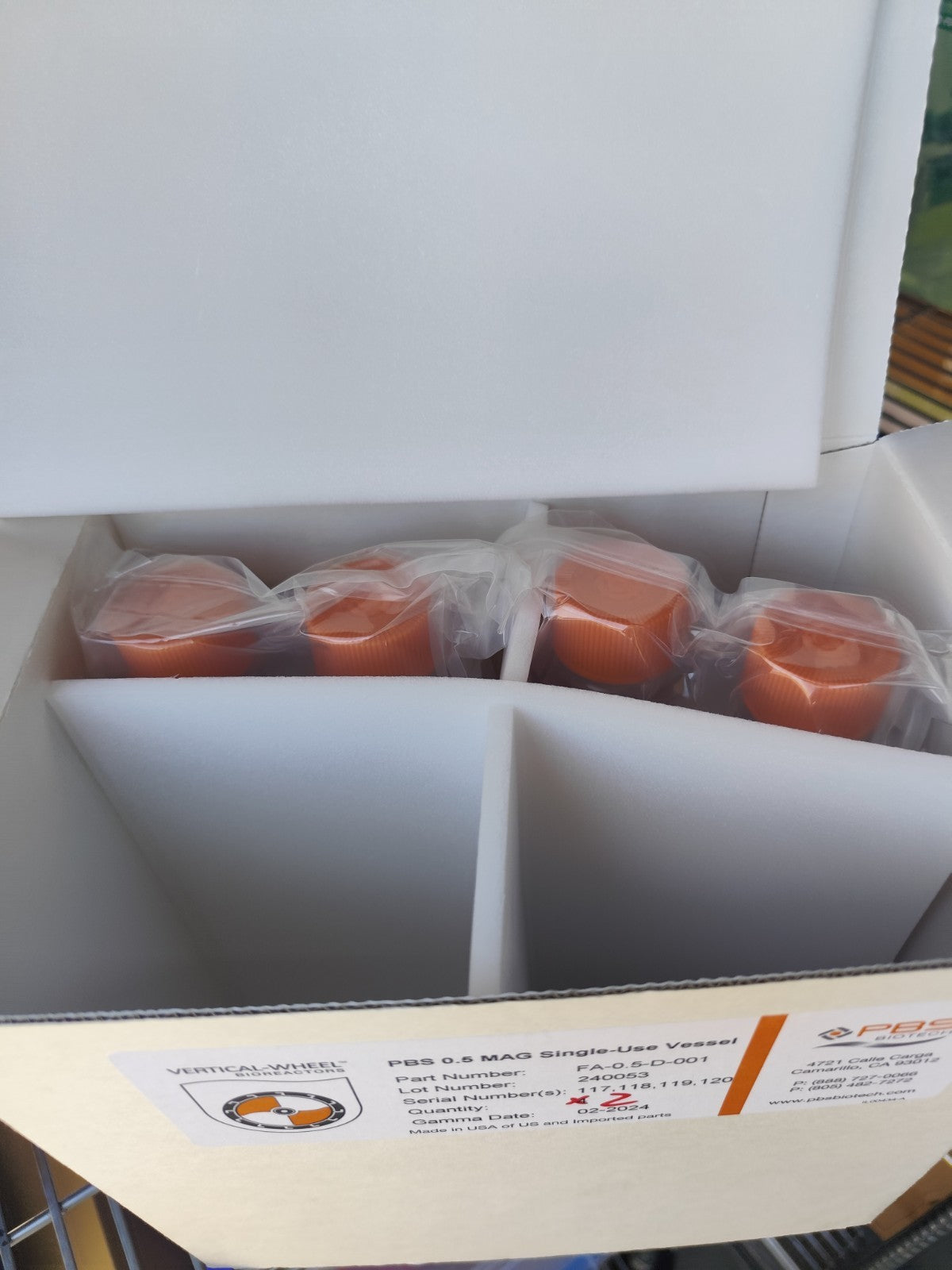 Single-use vessel Pack 2 STEMCELL Technologies PBS-MINI 0.5 Mag Year 2024