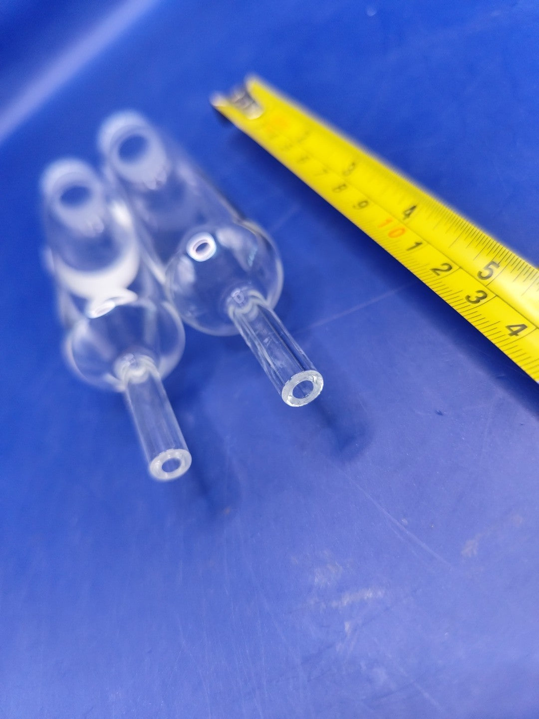 A Pair Of Class Chromatography Column 6" Tall