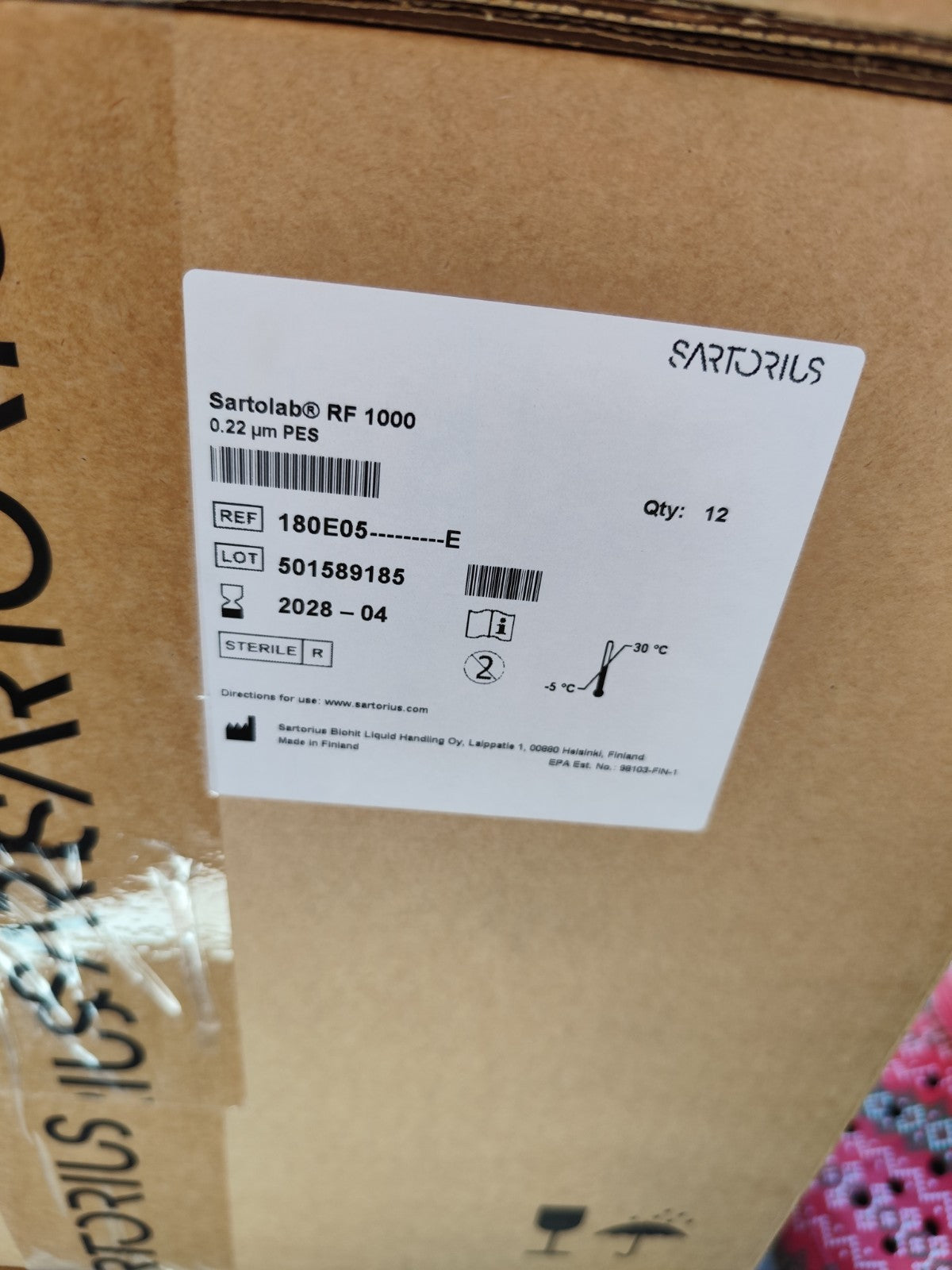 Sartorius 180E05 Sartolab Filtration Unit 0.22 um 1000 ml new case 12