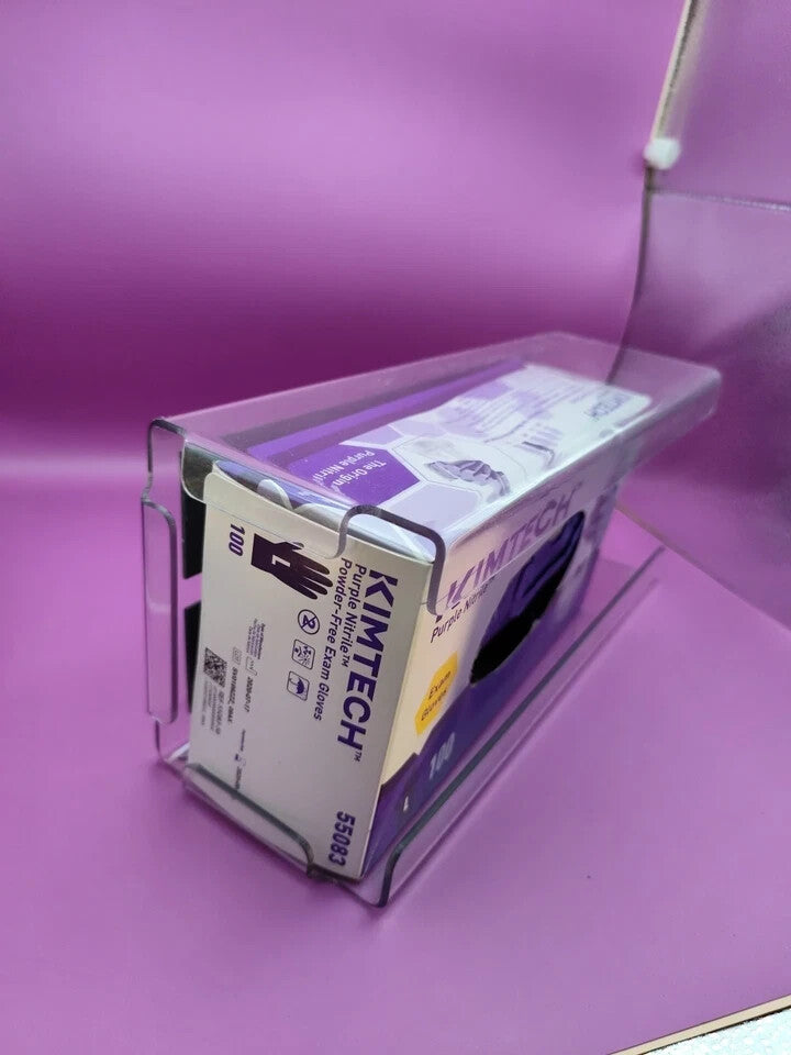 Glove box holder kimwipe holder magnetic plastic white clear color