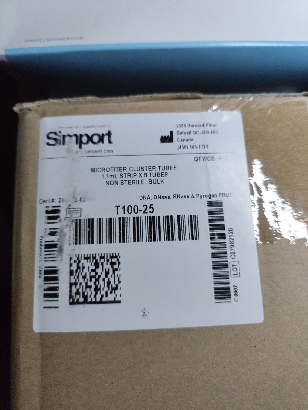 Simport Scientific T100-25 BioTube  Cluster Tubes 1.1 mL, polypropylene