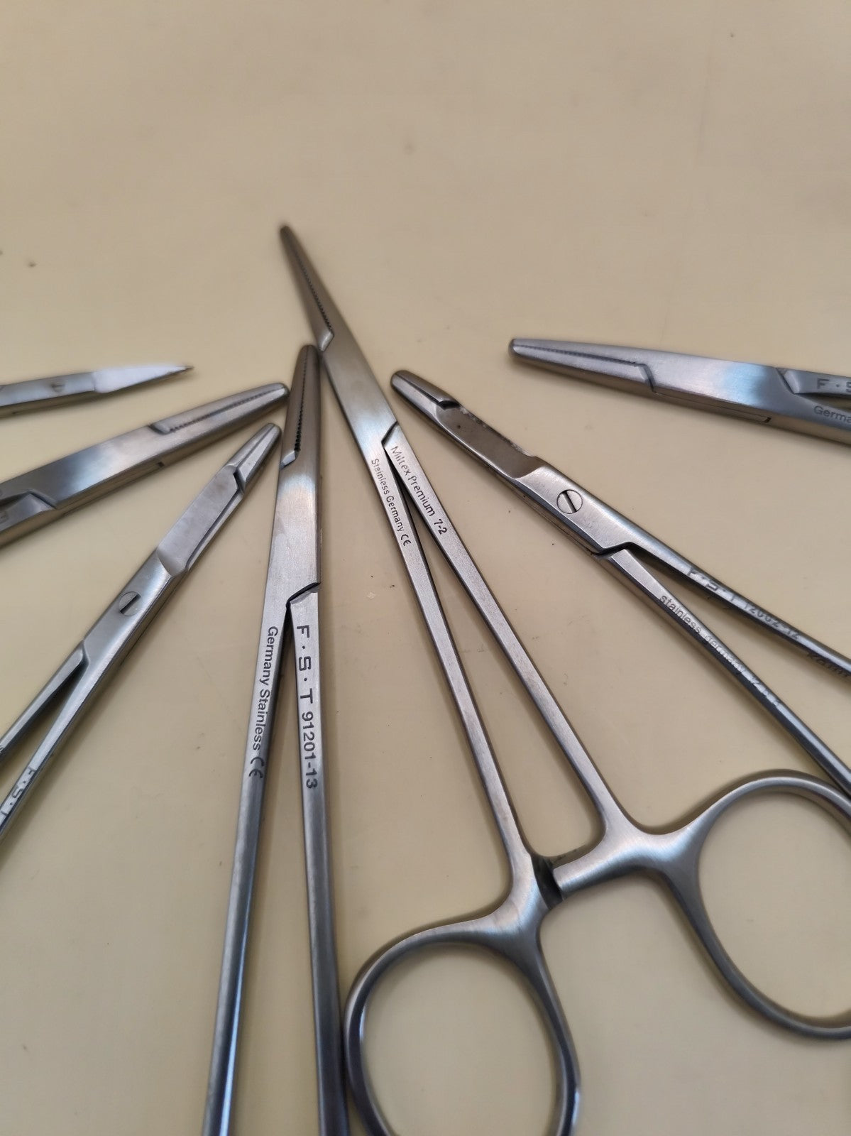 Lot Of 7 - FST Fine Science Tools And Miltex Surgical Stainless Scissors Germany