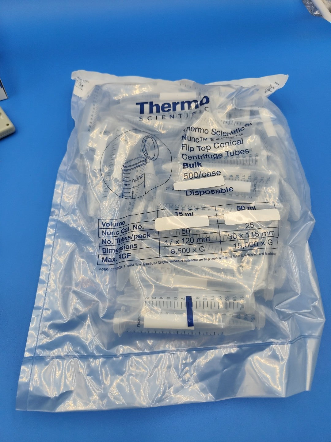 Thermo Scientific Nunc Flip Cap 15 ml Conical Tubes 50 PCs
