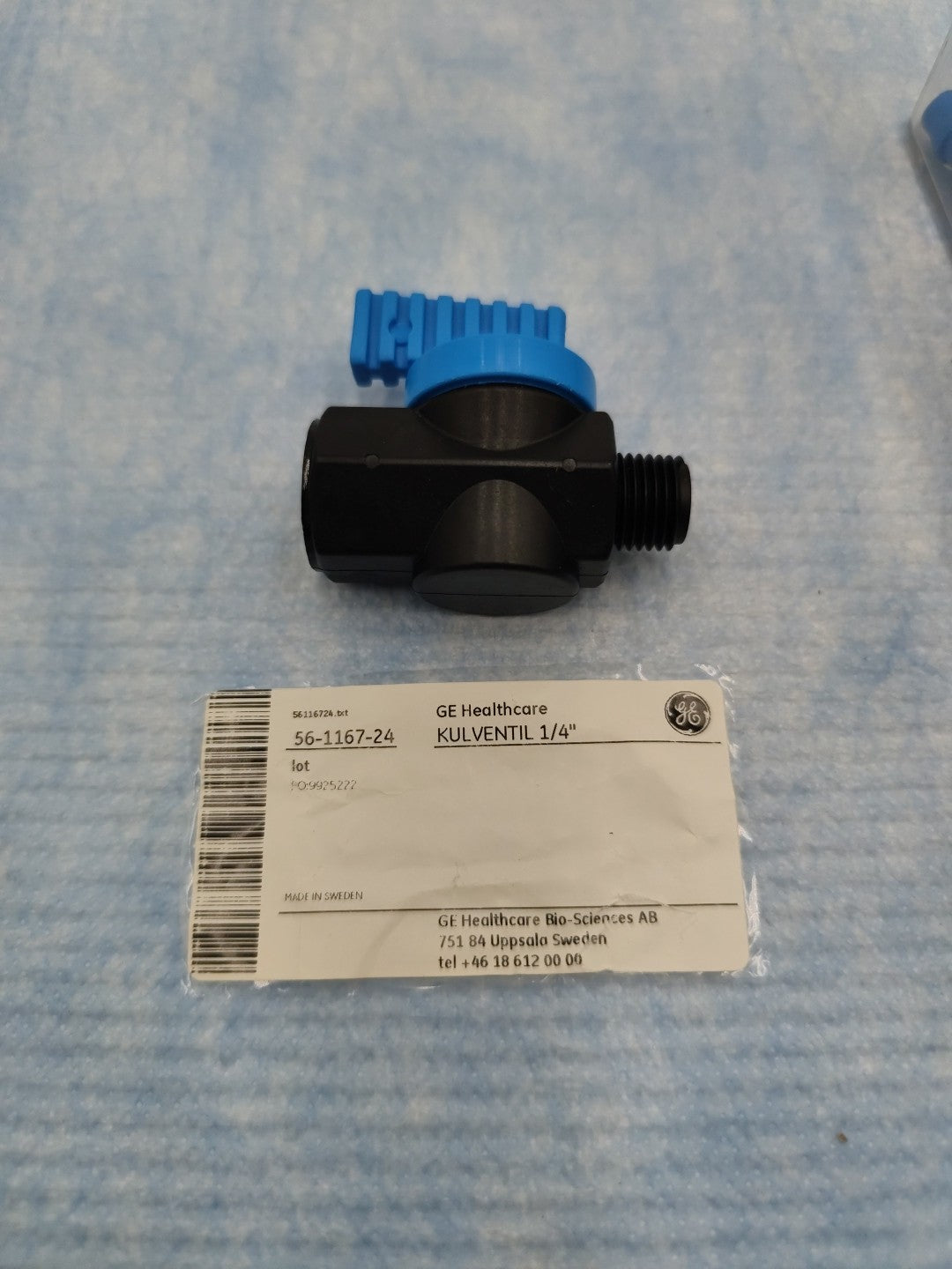 GE Kulventil And Slangfaste Tubing Connector Tefen 1/4