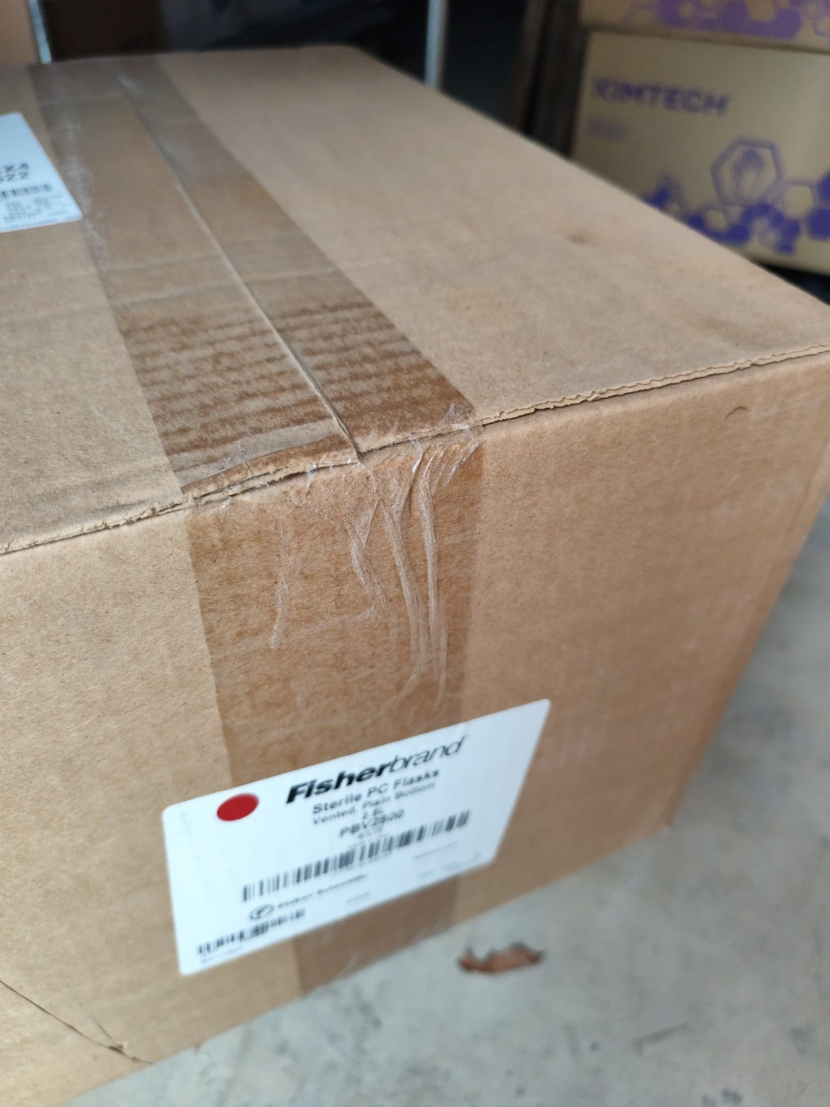 Fisherbrand  Sterile 2.8L PC Flasks Vented plain bottom PBV2800 Case 4
