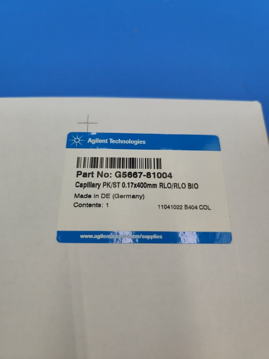 g5667-81004 Capillary PEEK/ST 0.17 x 400 mm RLO/RLO. Stainless steel clad