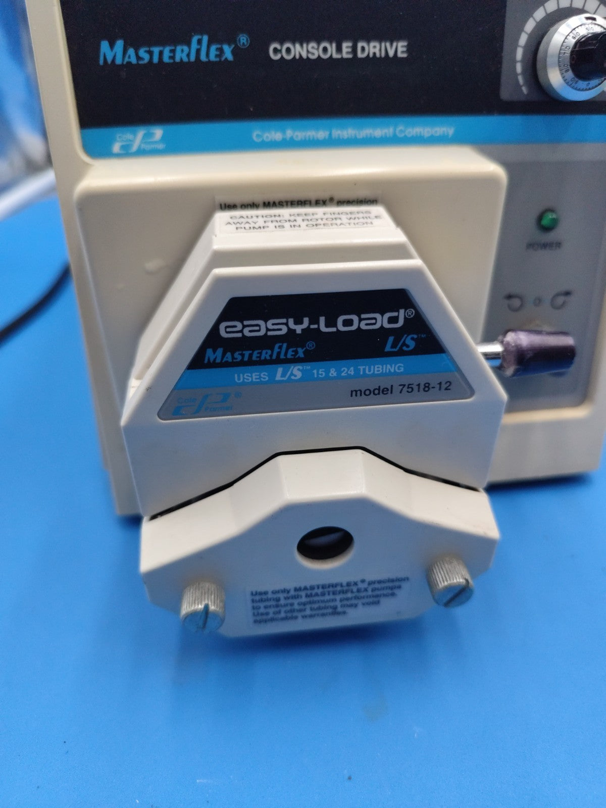 Masterflex Console Drive with EasyLoad L/S head 7521-40 Adjustable Speed 6-600 