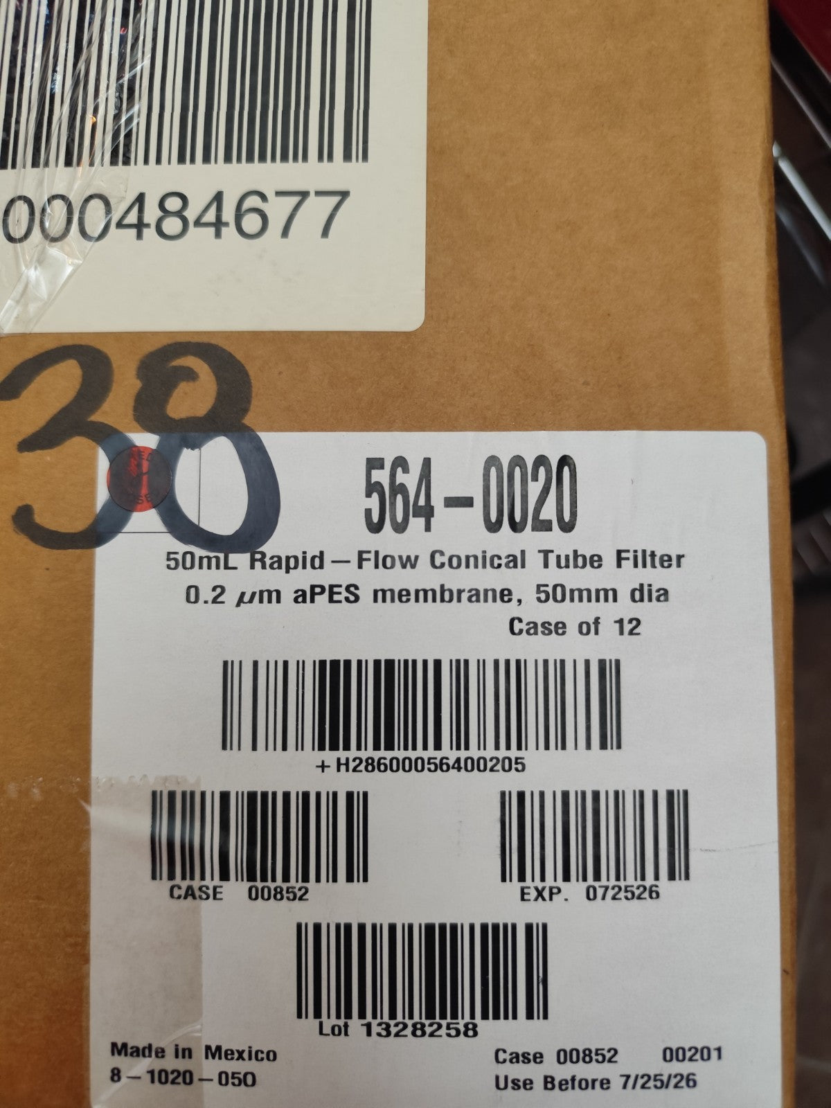 564-0020 50mL Rapid - Flow Conical Tube Filter 0.2 µm aPES membrane, 50mm dia