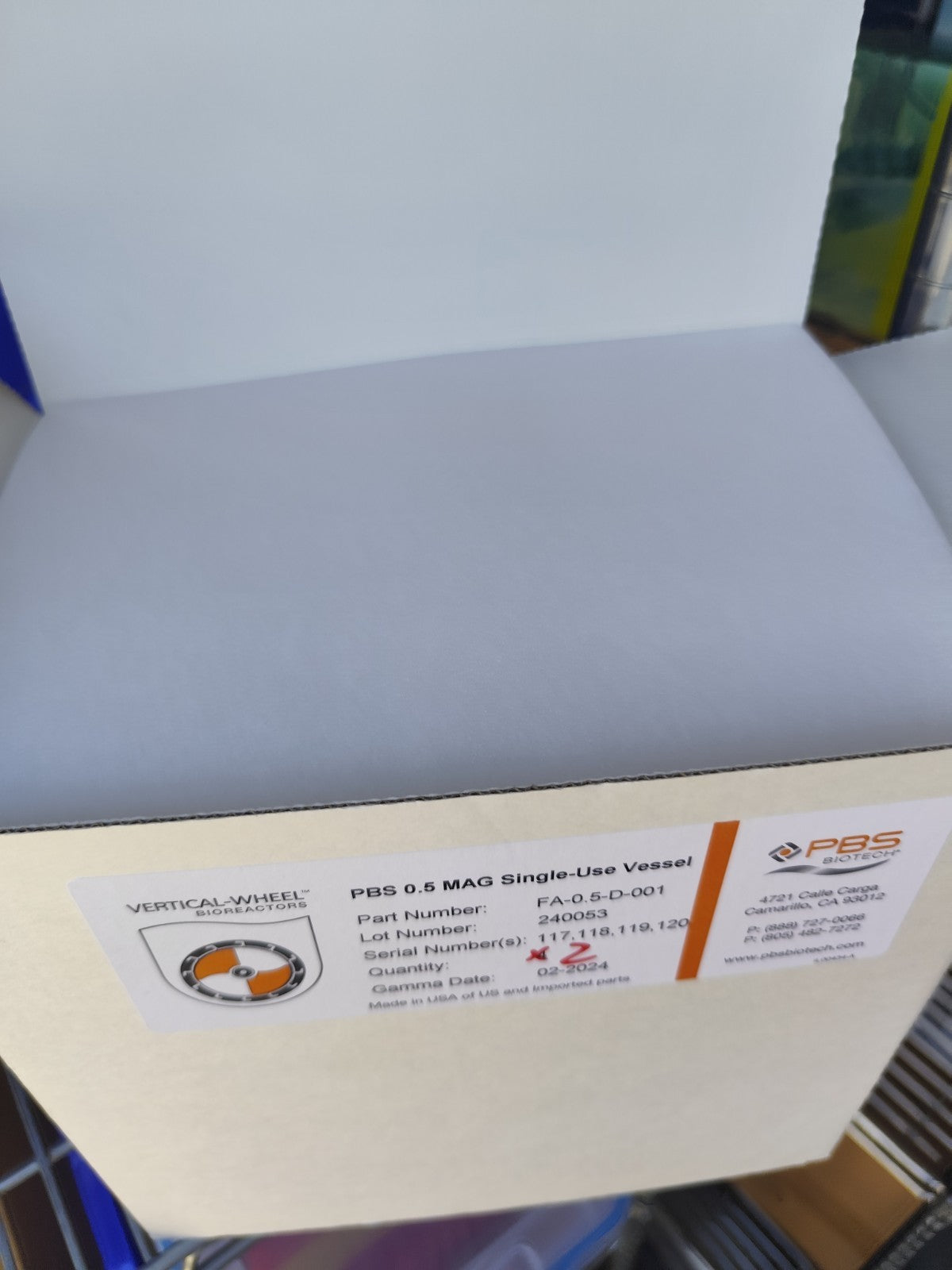 Single-use vessel Pack 2 STEMCELL Technologies PBS-MINI 0.5 Mag Year 2024