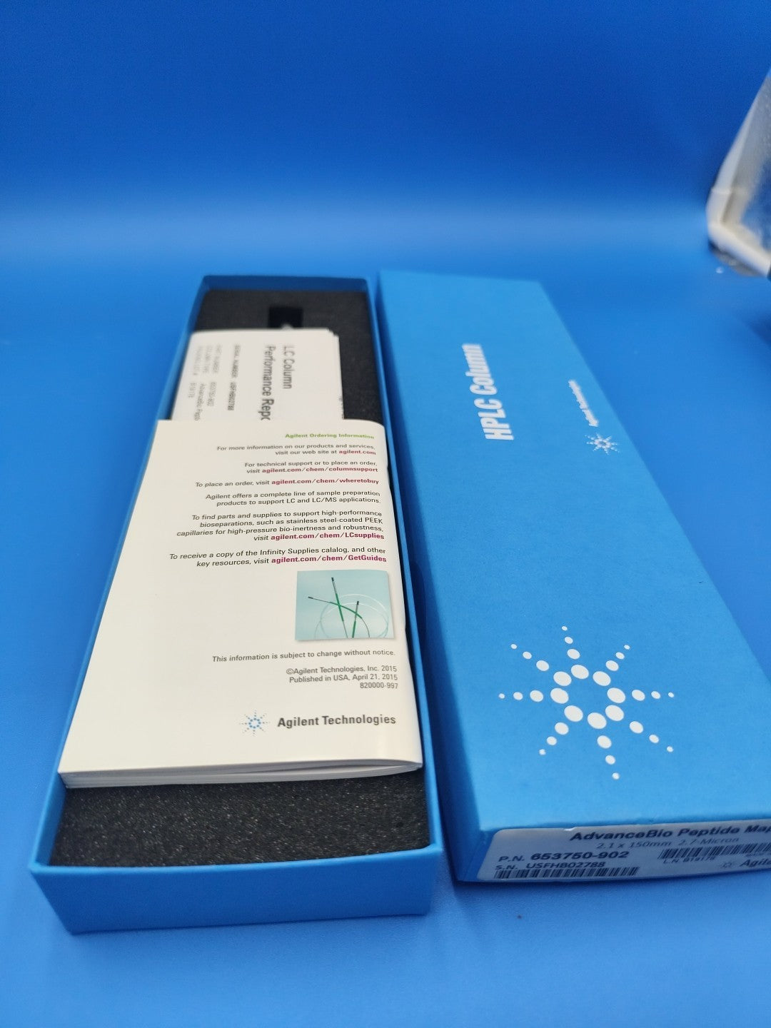 653750-902 AdvanceBio Peptide Mapping 120Å, 2.1 x 150 mm, 2.7 µm