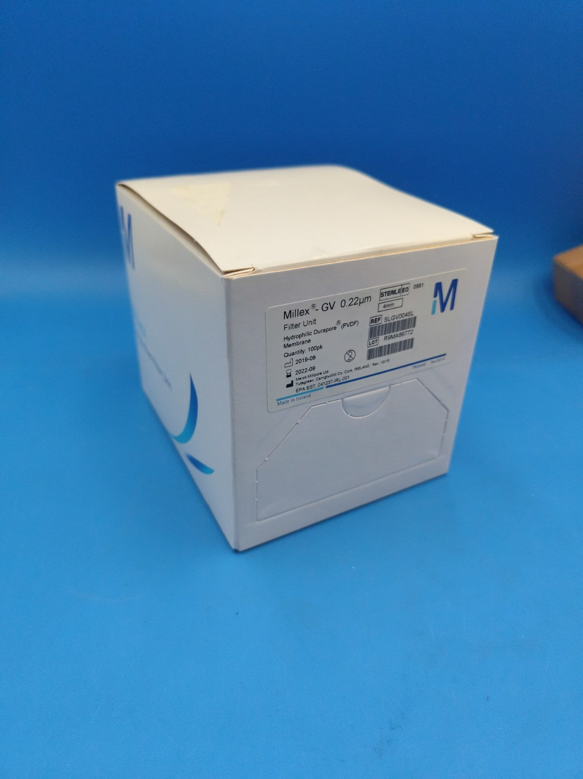 Millipore Durapore Hydrophobic Filter PVDF 4mm 0.22um Pk100 Expiration 2022