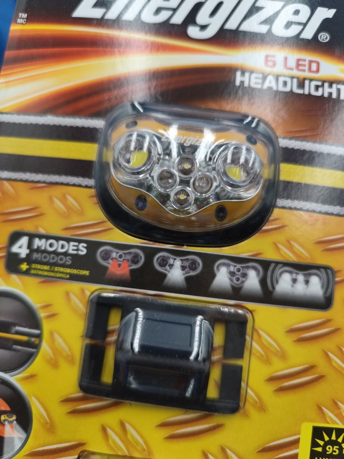 6 Pack Energizer 95 Lumens Headlight Water Resistant