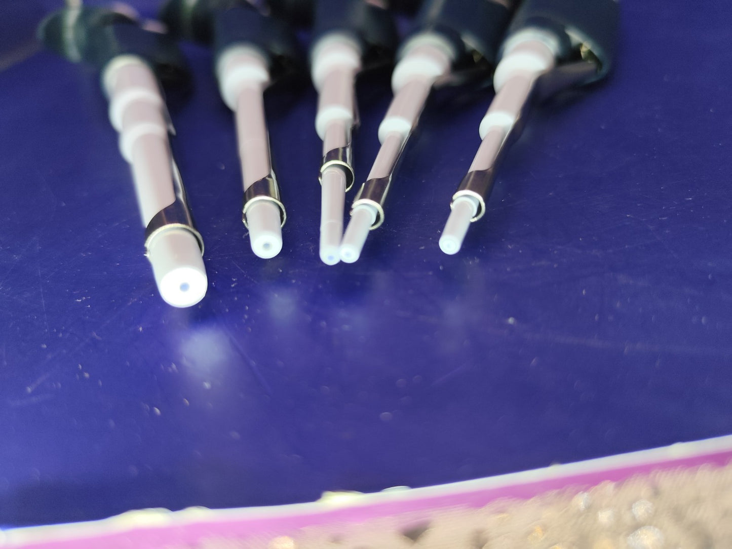 Set Of X5 Rainin Classic Pipette PR1000 PR200 PR20 PR10 PR2 With Carousel Stand