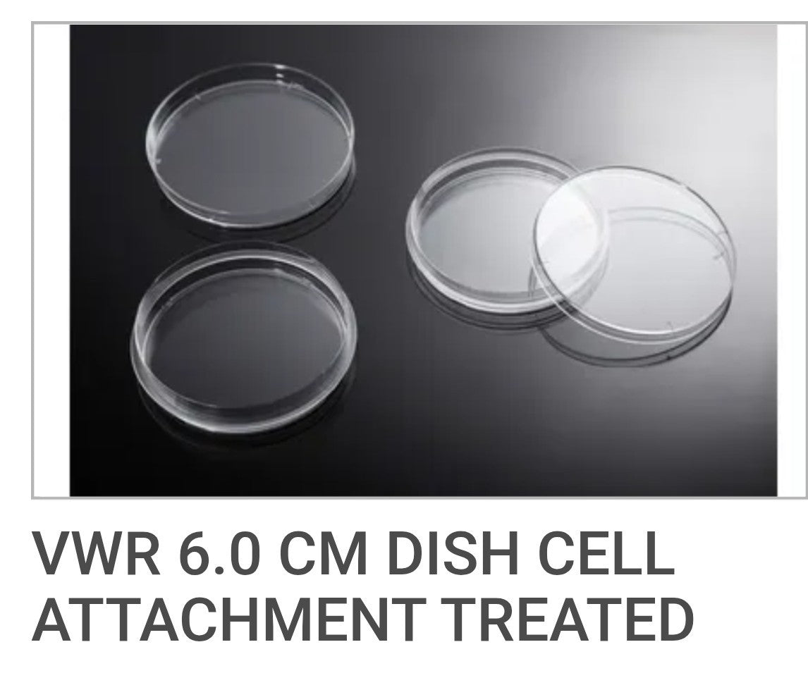 VWR 6.0 cm DISH CELL ATTACHMENT TREATED Open Case Of About 160 10861-658