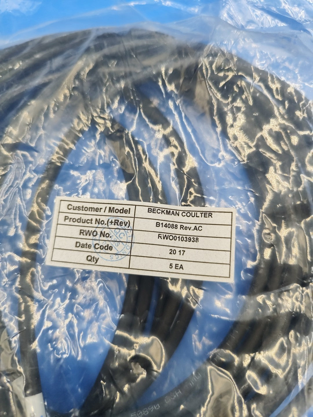 Beckman B14088 Cable Set Of 5 New