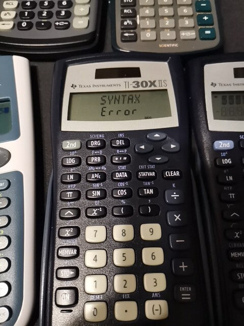 Lot Of 6 Solar Powered Calculator Used Or 5 Texas Instr, OR 4 casio Calculators 
