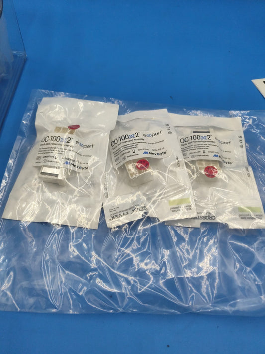 (3) MAXCYTE OC-100x2 Expert Electroporation Processing Assembly Year 2028 2026