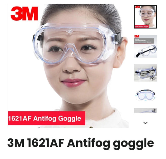 3M 1621AF antifog anti-splash safety goggles classes