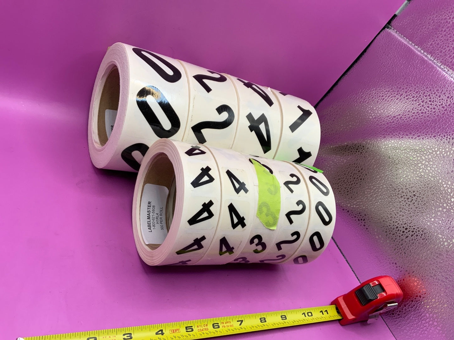 Roll of number stickers Number 0 1 2 3 4