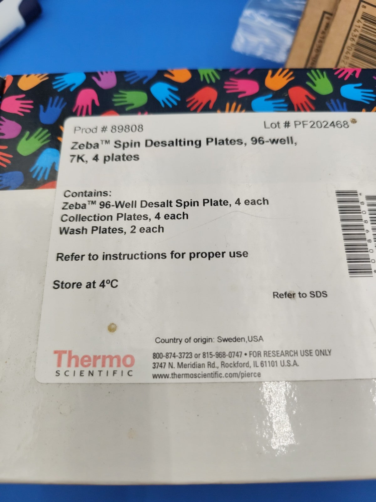 Thermo Scientific PN 89808 Zeba Spin Desalting 96-Well, 7K 4 plates
