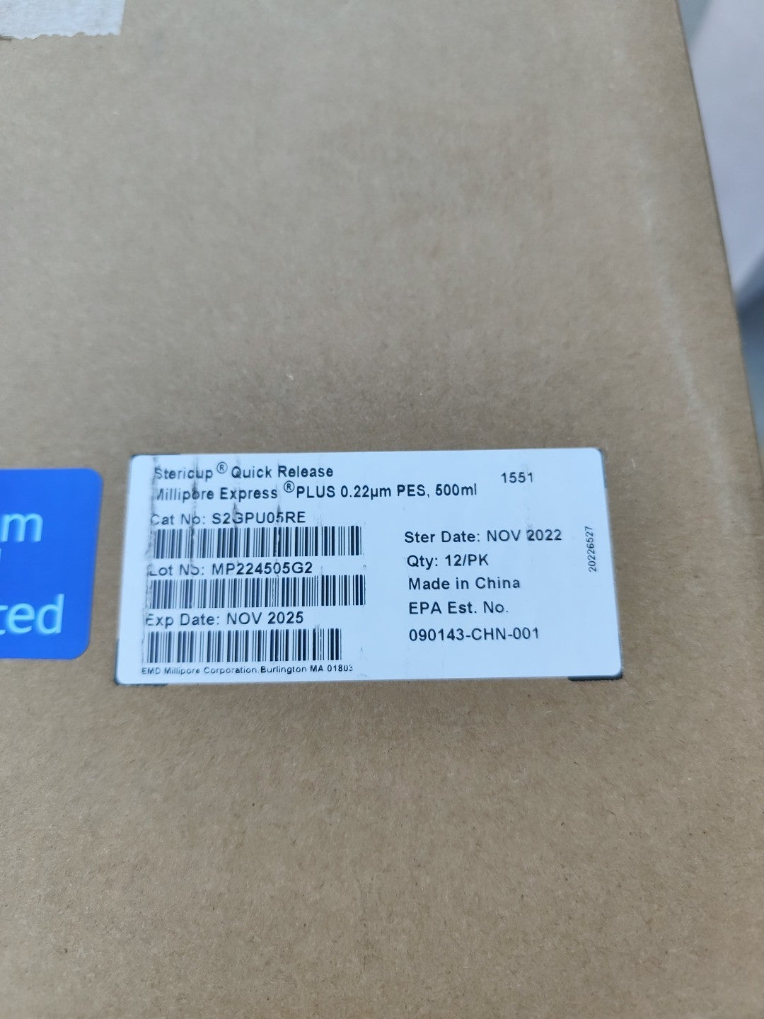 s2gpu05re Millipore Express Plus 0.22um PES 500ml Stericup Quick Release Cs 12