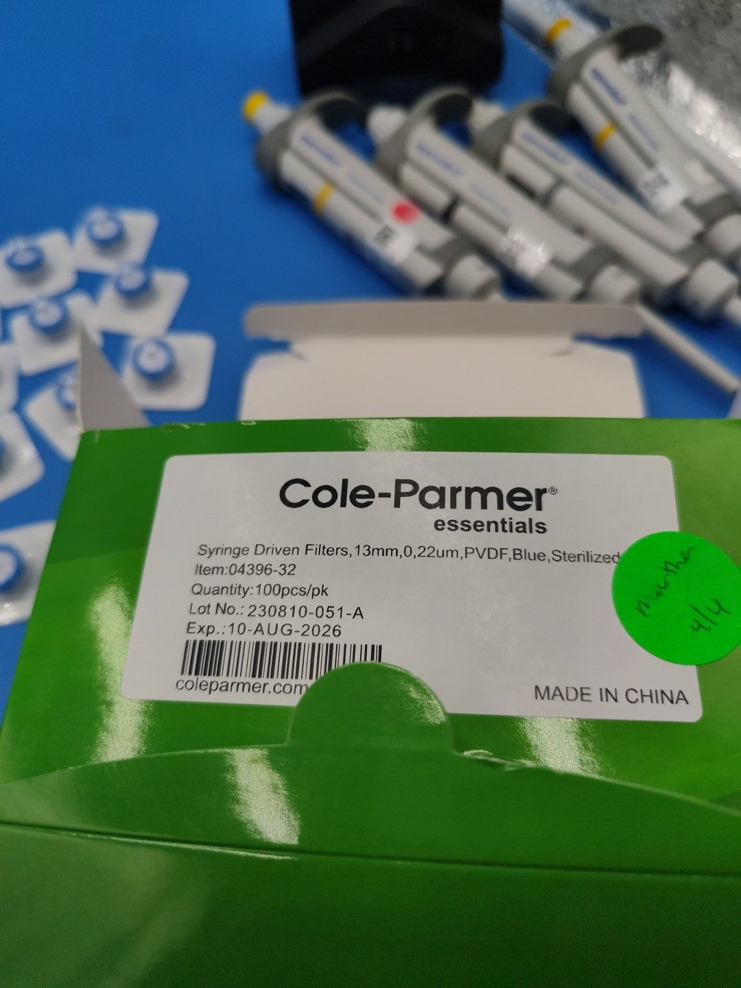 Lot Of 23 Cole Parmer Pieces Syringe Filters 13mm 0.22um PVDF Sterile Expi2026