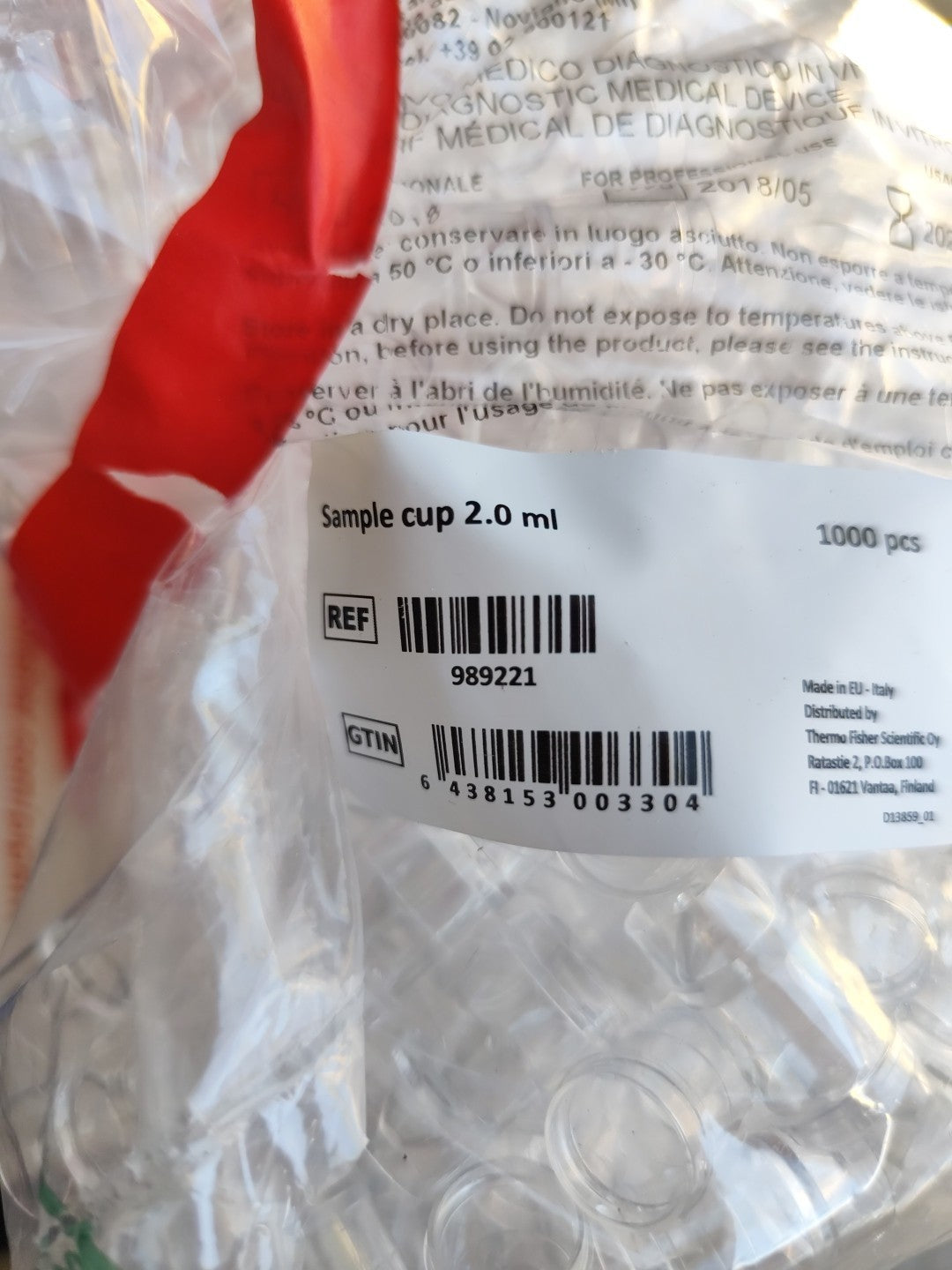 sample cup 989221 Open Bag