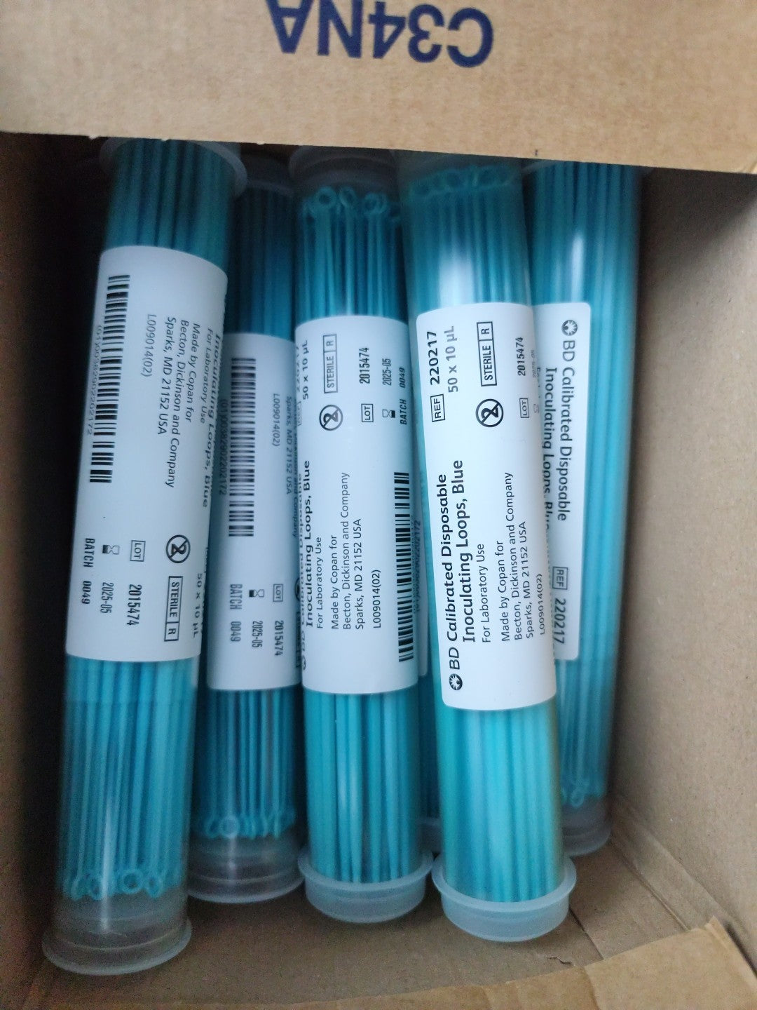 BD 10 ul disposable loop blue Open Box Of 800 pcs