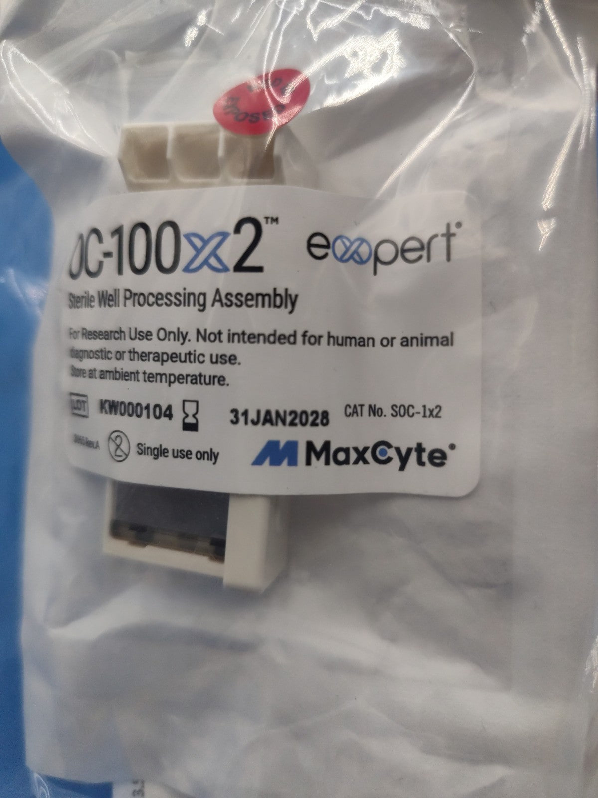 (3) MAXCYTE OC-100x2 Expert Electroporation Processing Assembly Year 2028 2026
