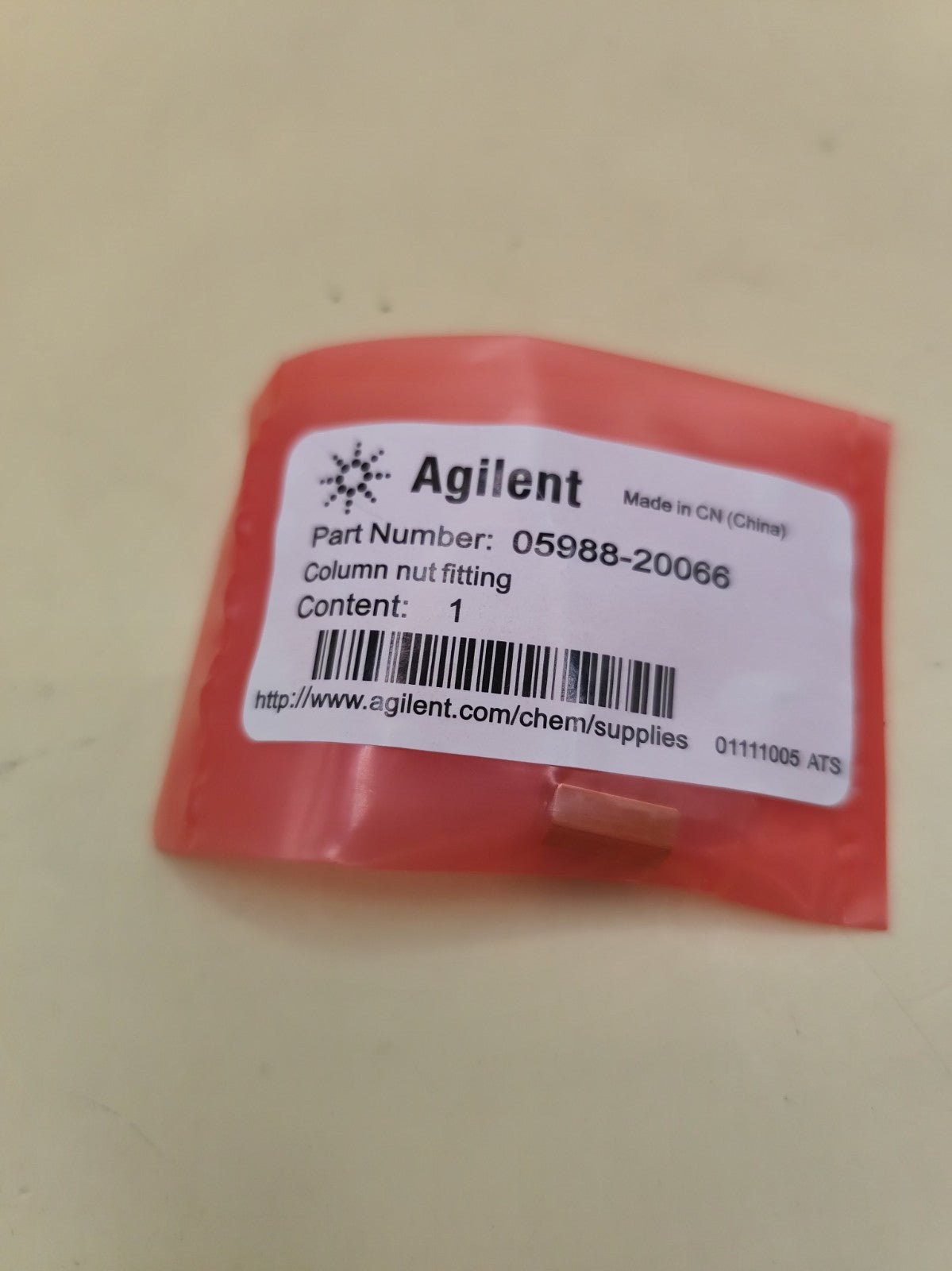 1pcs New Agilent 05988-20066 GC-MS interface column nut Free Shipping