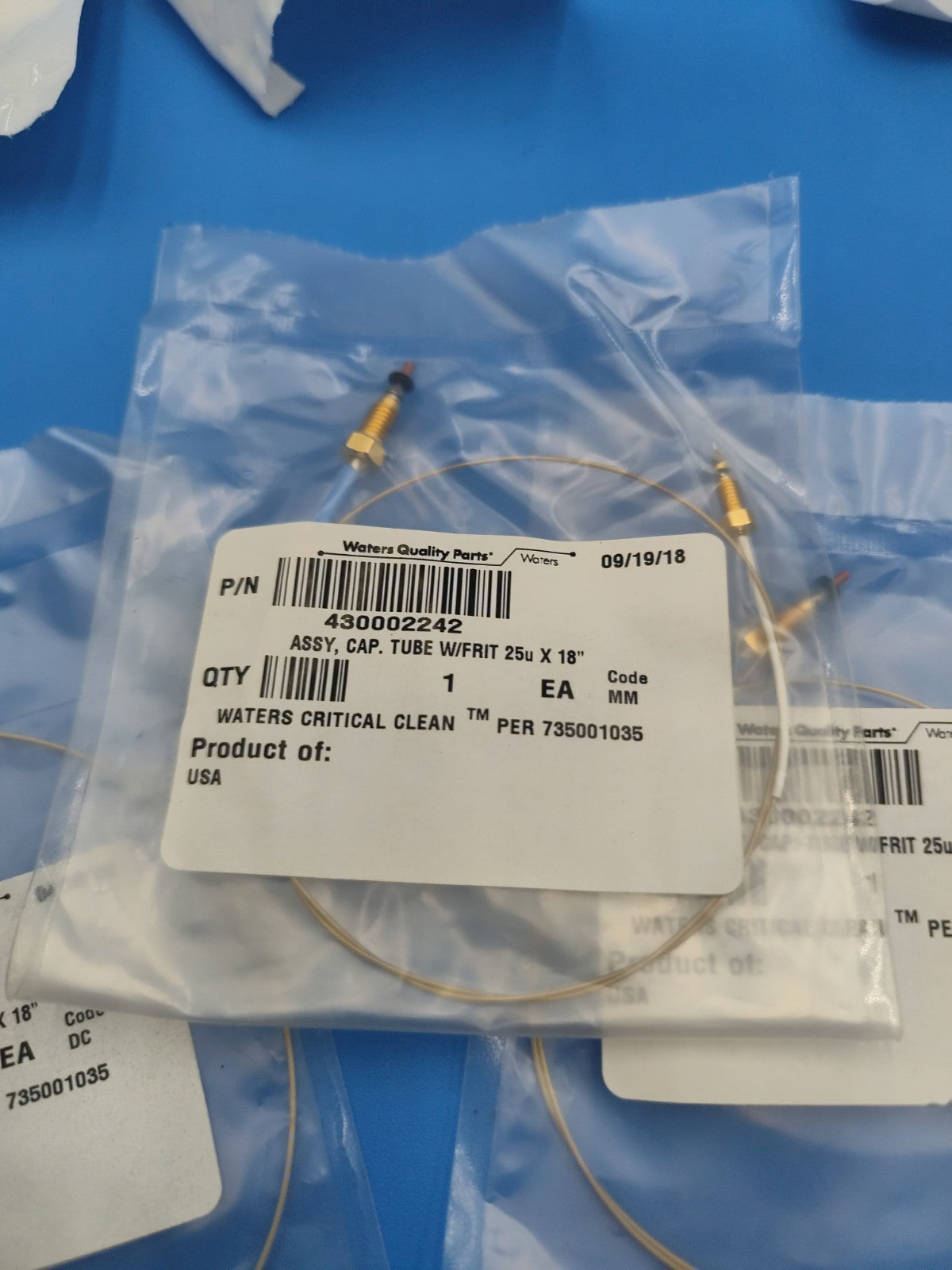 Waters Critical Clean 430002242 Capillary Tube with Frit 25u x 18"