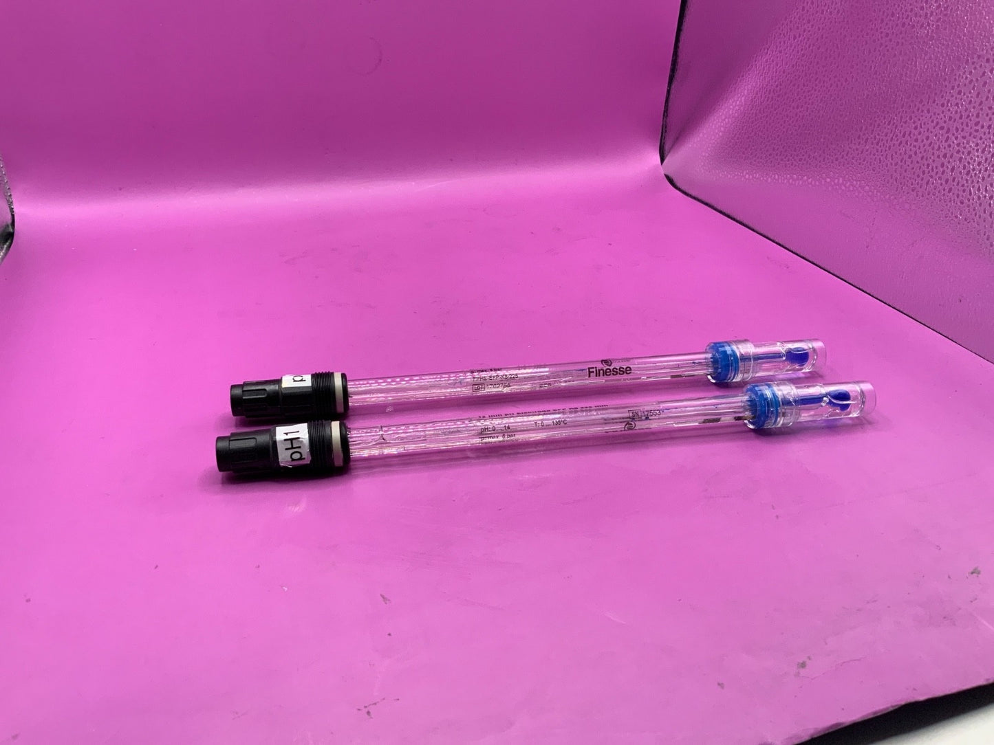 Set of two used 12mm pH electrode EFP K8 225 mm
