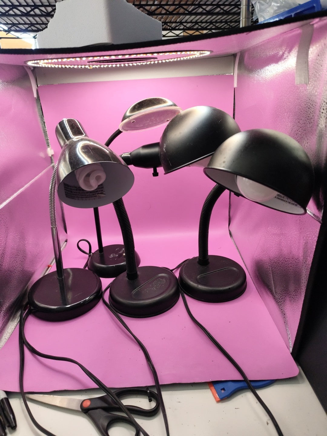 Set Of Four Table Lamps Reading Lamp