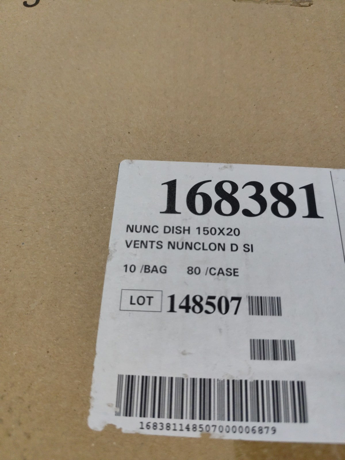 Thermo Nunc 168381 Dish 150 X 20 , 800 Per Case Expi 2021 
