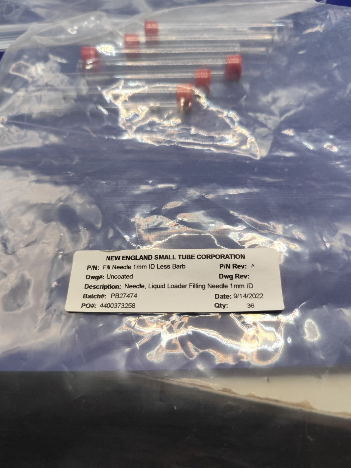 Fill Needle by New England Small Tube Corp 1mm 1.5mm 2.5mm