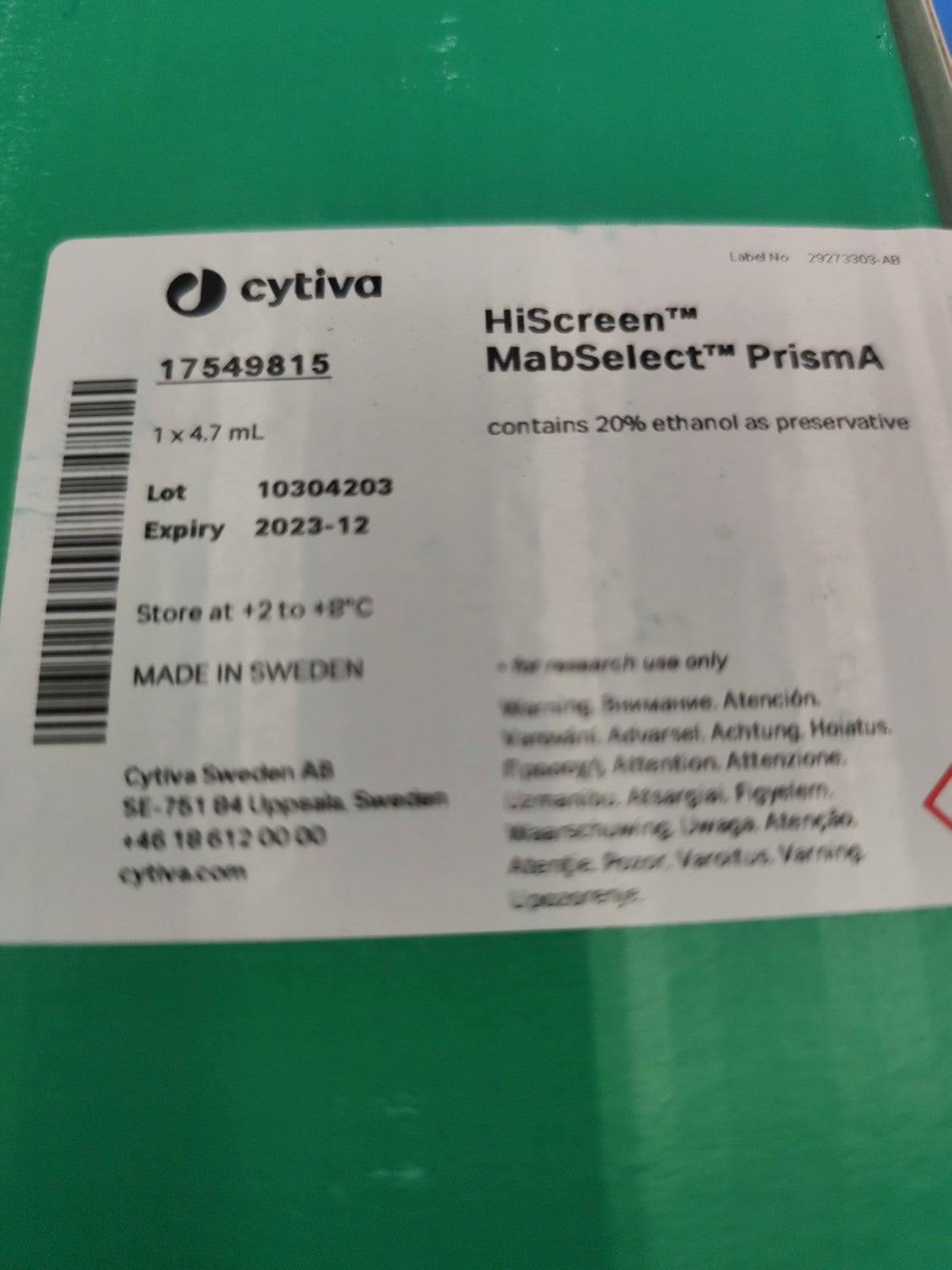 GE Healthcare Hiscreen Mabselect  PrismA Room Temperature