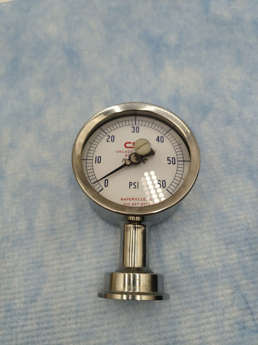 Chicago stainless equipment pressure gauge 60psi