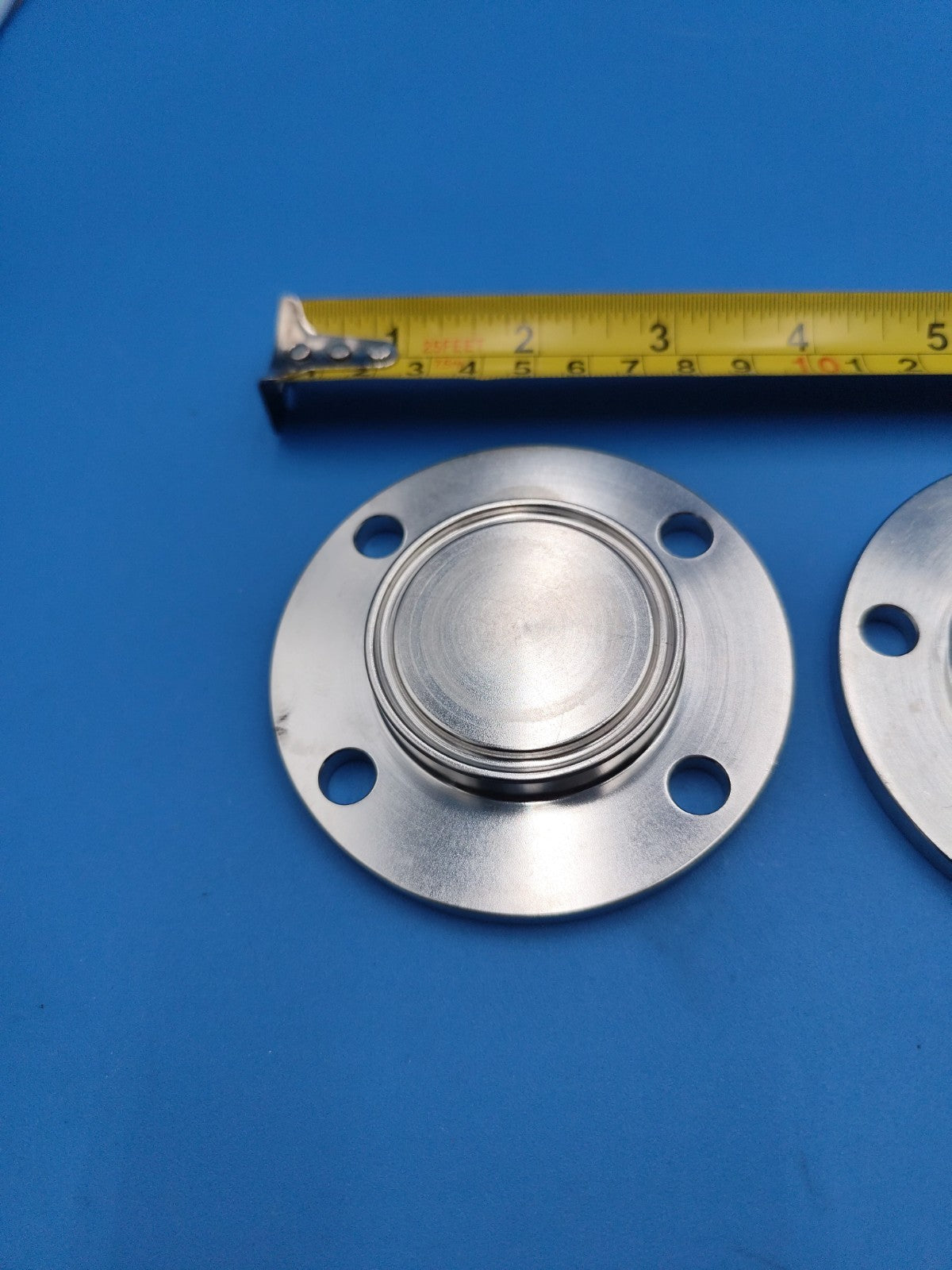 One stainless steel blind flange