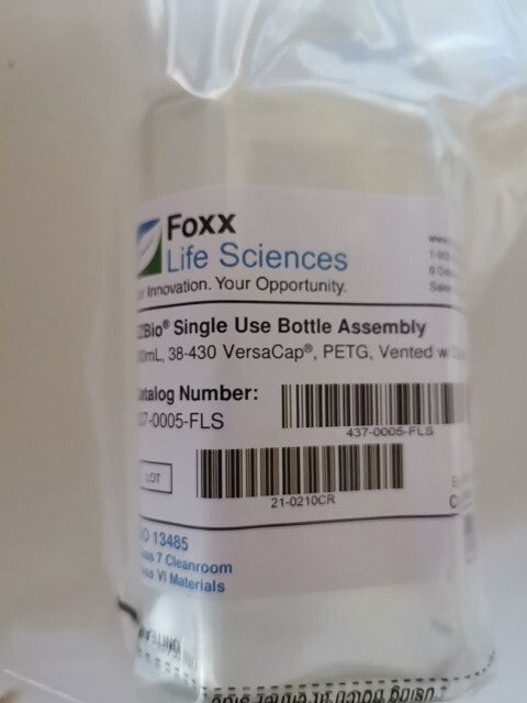 EZBio Single-Use Bottle Assembly 500mL, 38-430 VersaCap, PETG, Vented w/Diptube