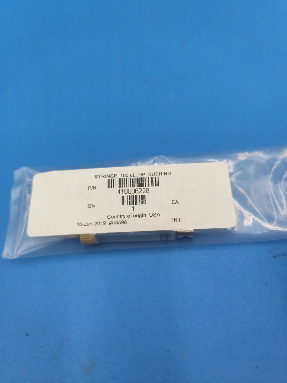 Waters HPLC Syringe, 100ul, HP, Brushing p/n: 410006228